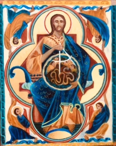 This is a new Icon of God Creator of the Universe by Master Iconographer Christine Hales